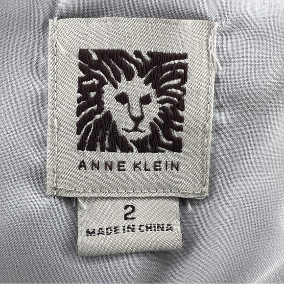 SIZE 2 ANNE KLEIN BLACK RED WHITE STRIPED DRESS EVENT PARTY STRIPES COLORBLOCK - Picture 7 of 9